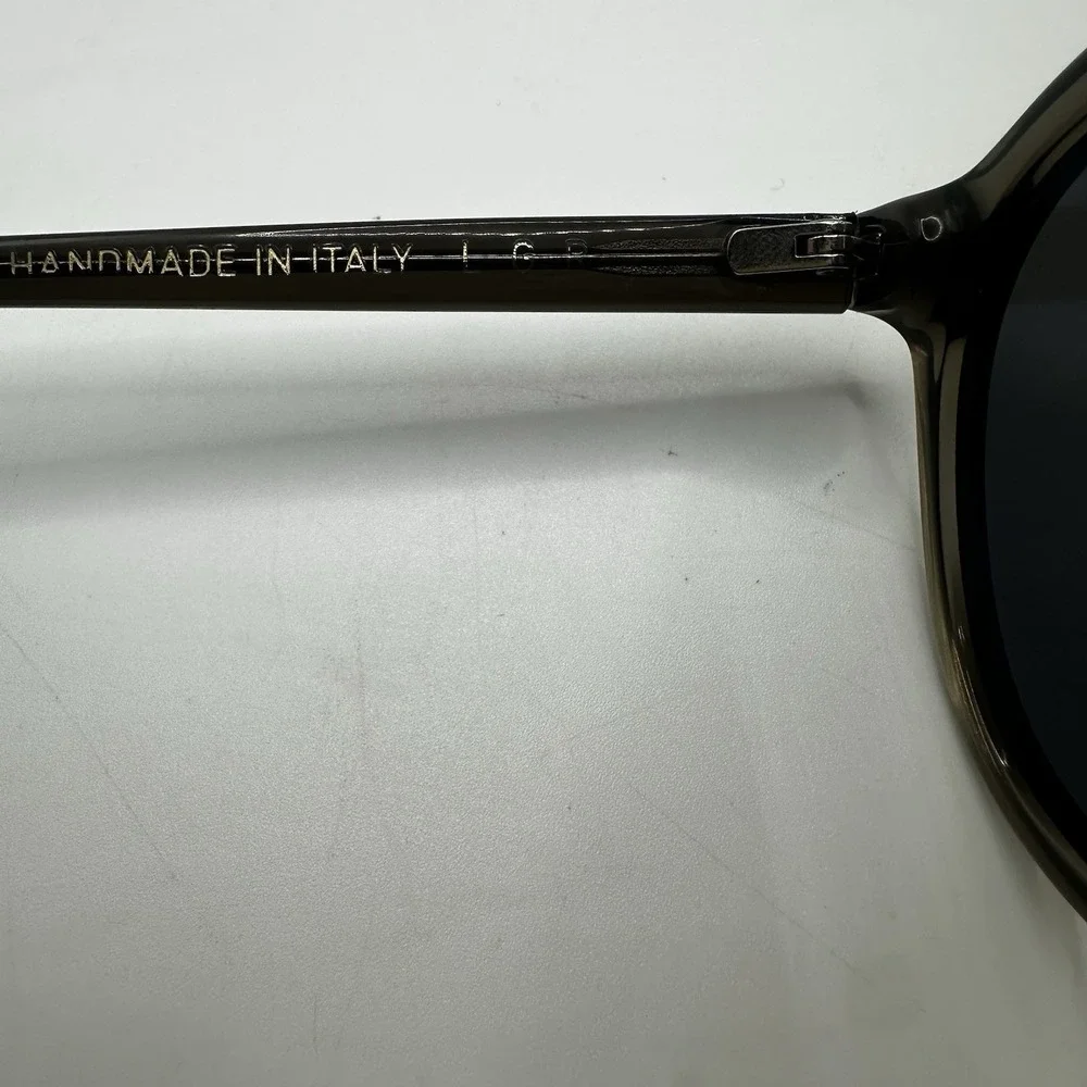 L.G.R Pilot 53-20 Gray Acetate Handmade Designer Italy Men's Designer Sunglasses